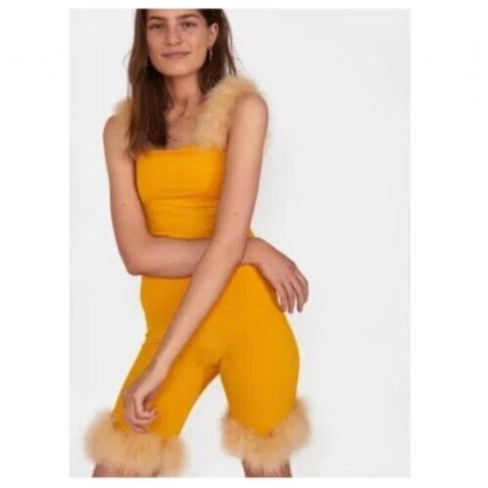 Sleeper The Weekend Feather Trim Set Cedar Orange Size S NWT Ukraine Cult Follow